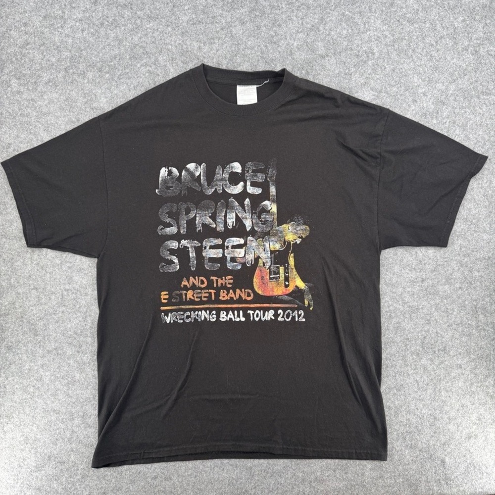 Bruce Springsteen T-Shirt Mens XL Wrecking Ball Tour 2012 Black E Street Band